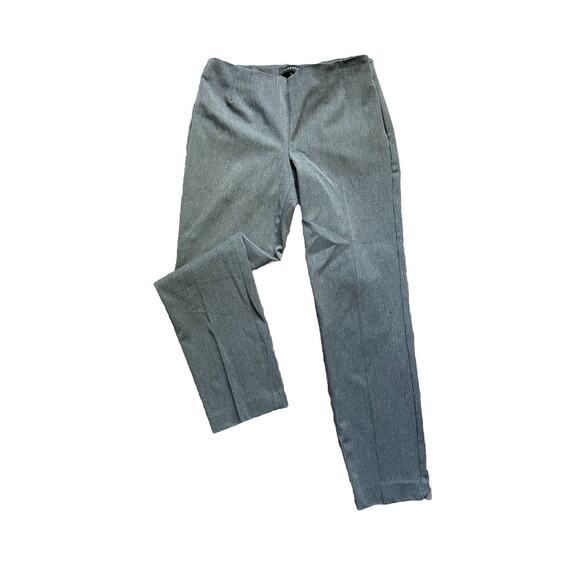 Talbots Refined Bi-Stretch Pant Charcoal Gray Size 8 side zipper flat front - Picture 1 of 12